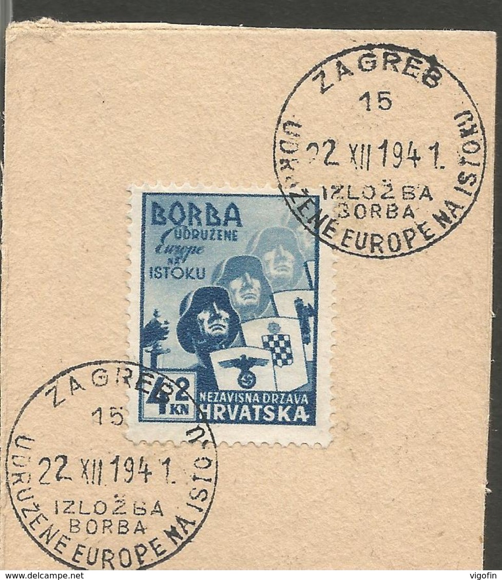 HR 1941-69 ANTIIBOLSHEVIK, CROATIA HRVATSKA, 4 X 1v, Used - Croatie