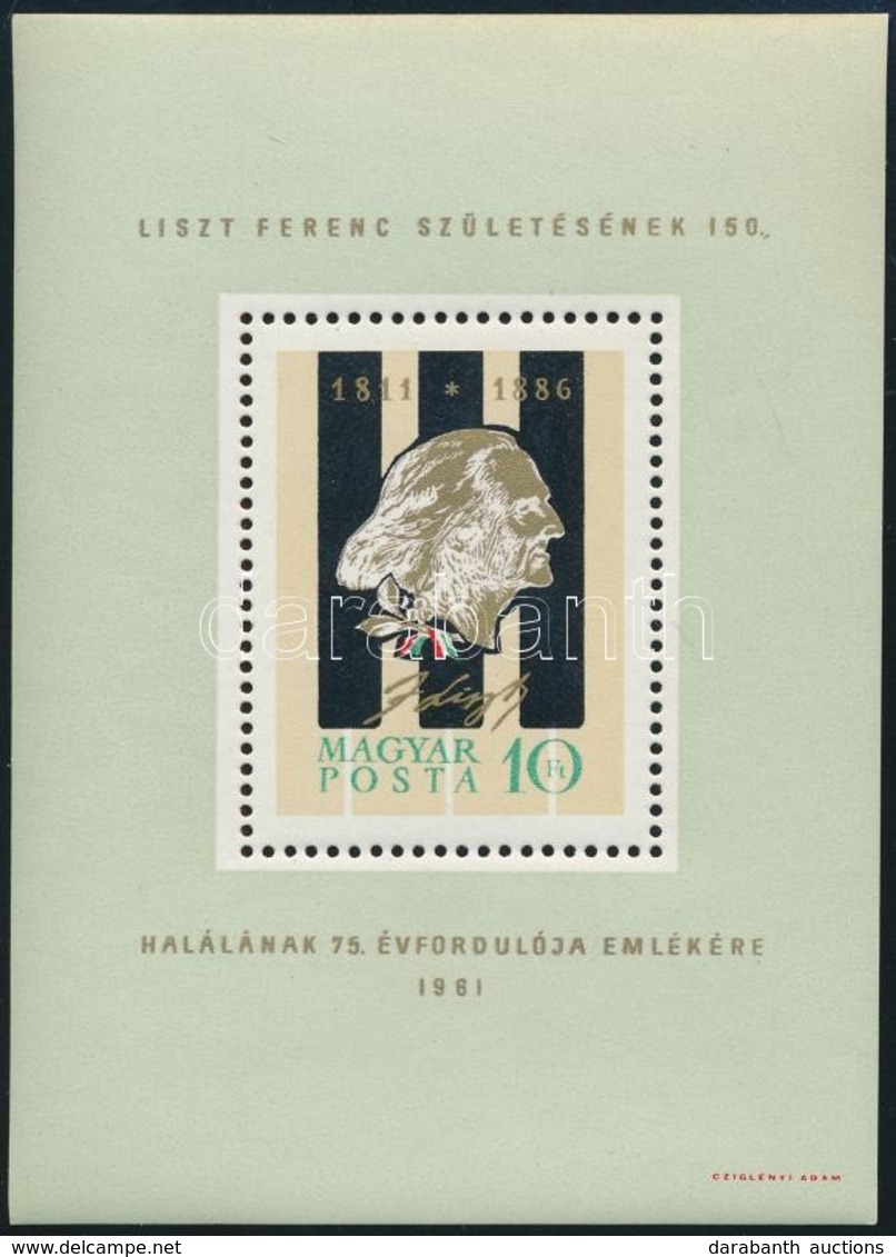 ** 1961 10 Db Liszt Ferenc Blokk (20.000) - Andere & Zonder Classificatie