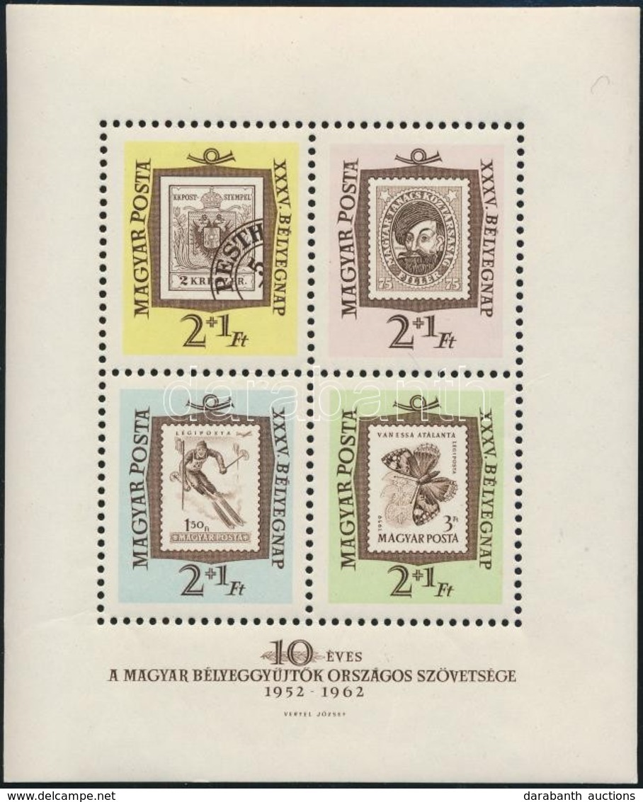 ** 1962 5 Db Bélyegnap Blokk Okker Színű Papíron (10.000) - Andere & Zonder Classificatie