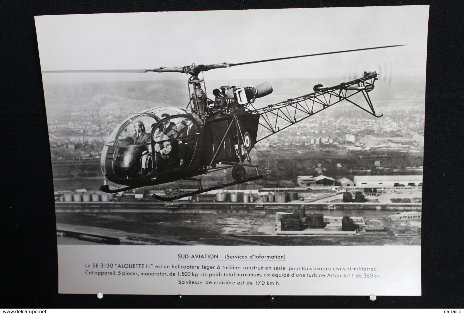 Hélicoptères, Le SE-3130 " Alouette " Est Un Hélicoptère Léger à Turbine, Photo Sur Papier Glacé. 24x18 Cm - Elicotteri