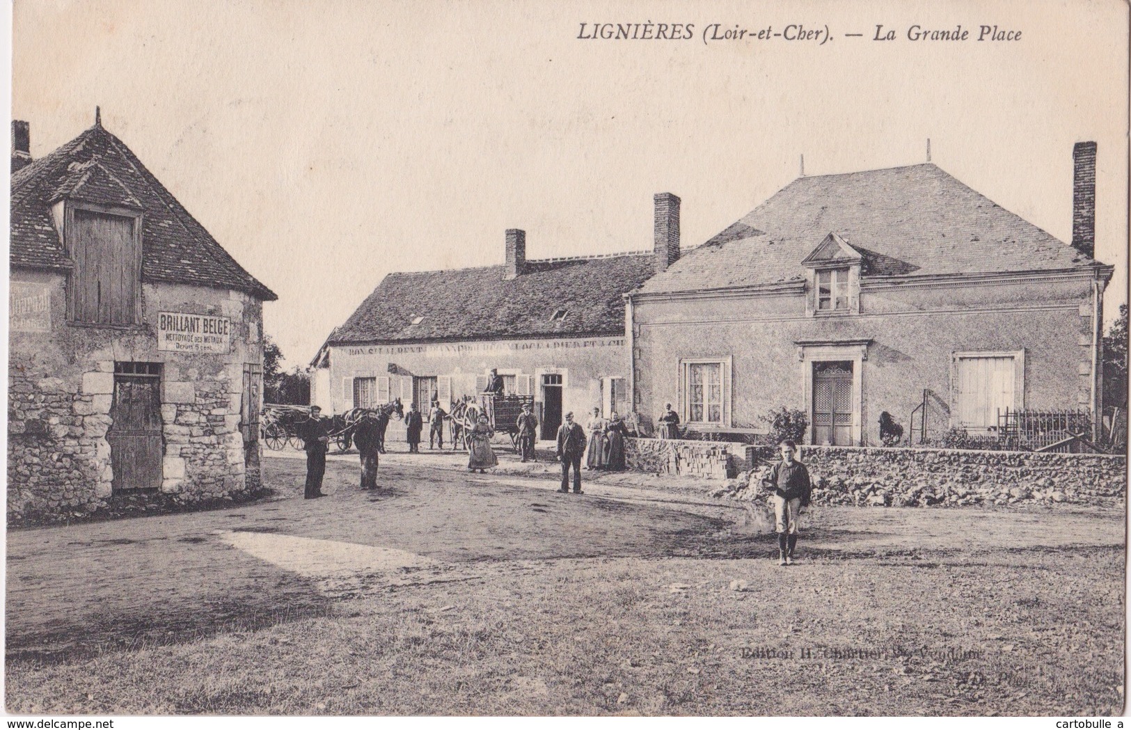 CPA - LIGNIERES - La Grande Place - Other & Unclassified