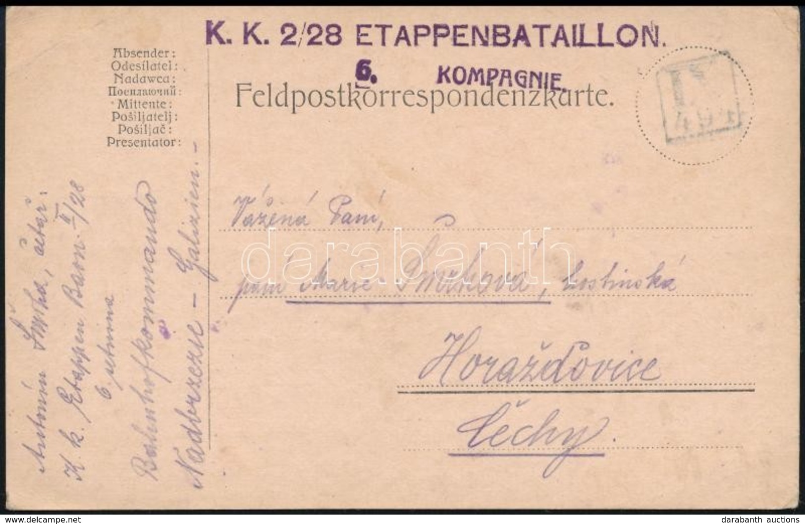 1915 Tábori Lap ,,IX/494' Lengyelországi Némabélyegzéssel / Field Postcard With Silent Postmark From Poland - Andere & Zonder Classificatie