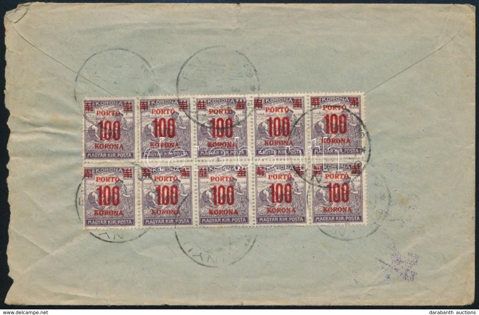 1924 Levél 1000K Portóval / Cover With 1000K Postage Due 'GYŐR' - Nyulfalu - Andere & Zonder Classificatie