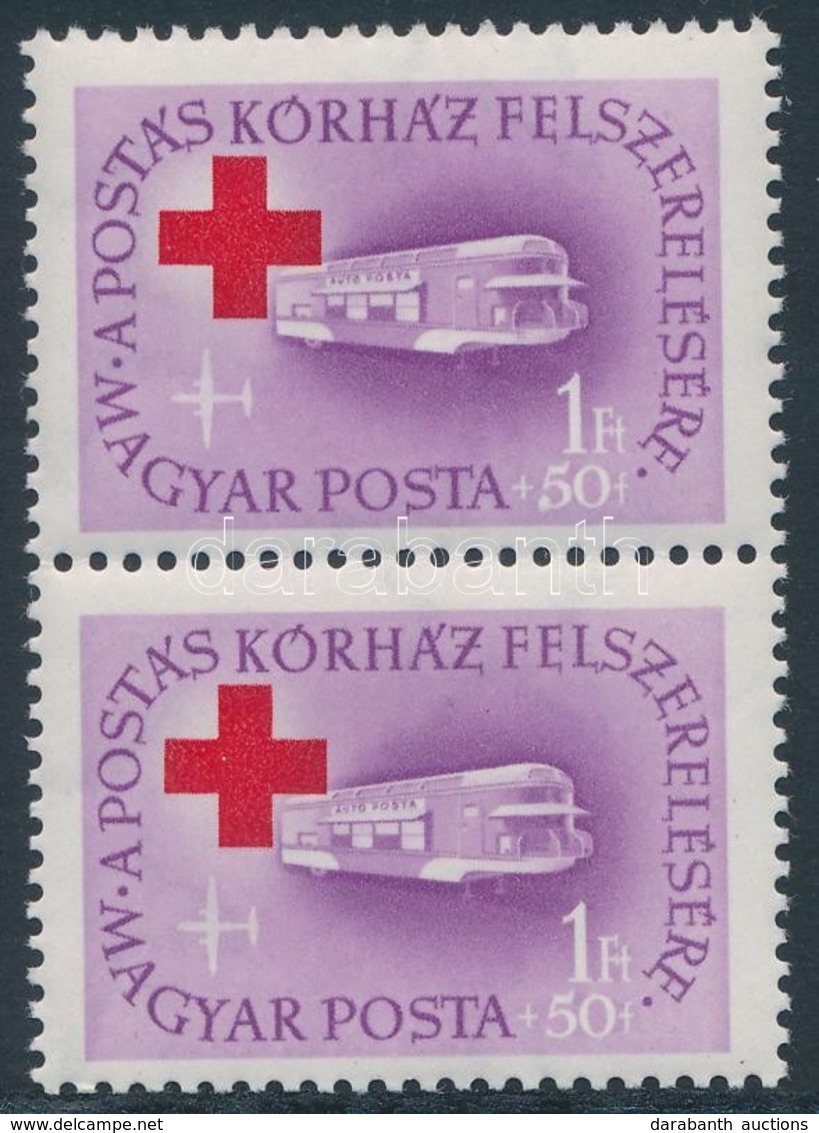 ** 1957 Postáskórház 1 Ft Négyestömb ,,folt Az 5-ösben' Tévnyomattal - Sonstige & Ohne Zuordnung