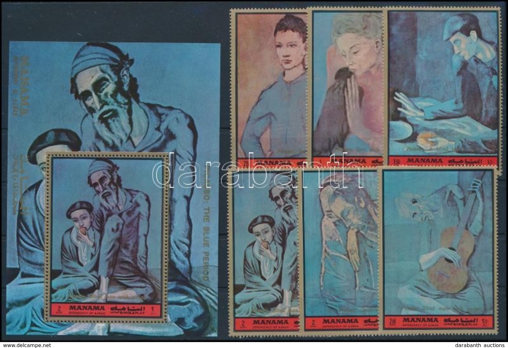 ** 1972 Picasso, Festmények Sor + Blokk,
Picasso, Paintings Set + Block
Mi 1169 A -1174 A + Mi 234 A - Andere & Zonder Classificatie
