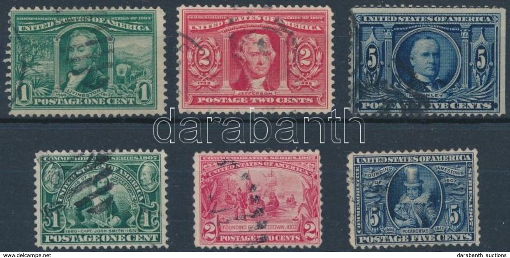 O 1904-1907 Mi 154, 155, 157, 159-161 (Mi EUR 67,50) - Altri & Non Classificati