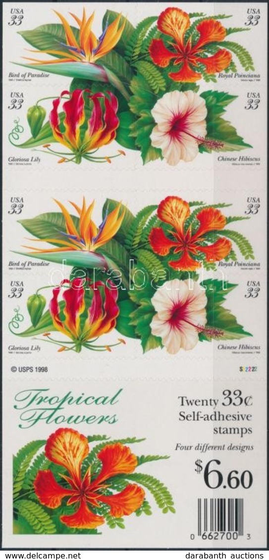 ** 1999 Trópusi Virágok Fóliaív Mi 3117-3120 - Andere & Zonder Classificatie
