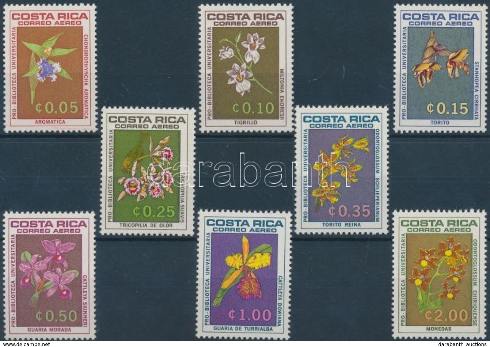 ** 1969 Egyetemi Könyvtár: Virág, Orchidea Sor Mi 711-718 - Andere & Zonder Classificatie