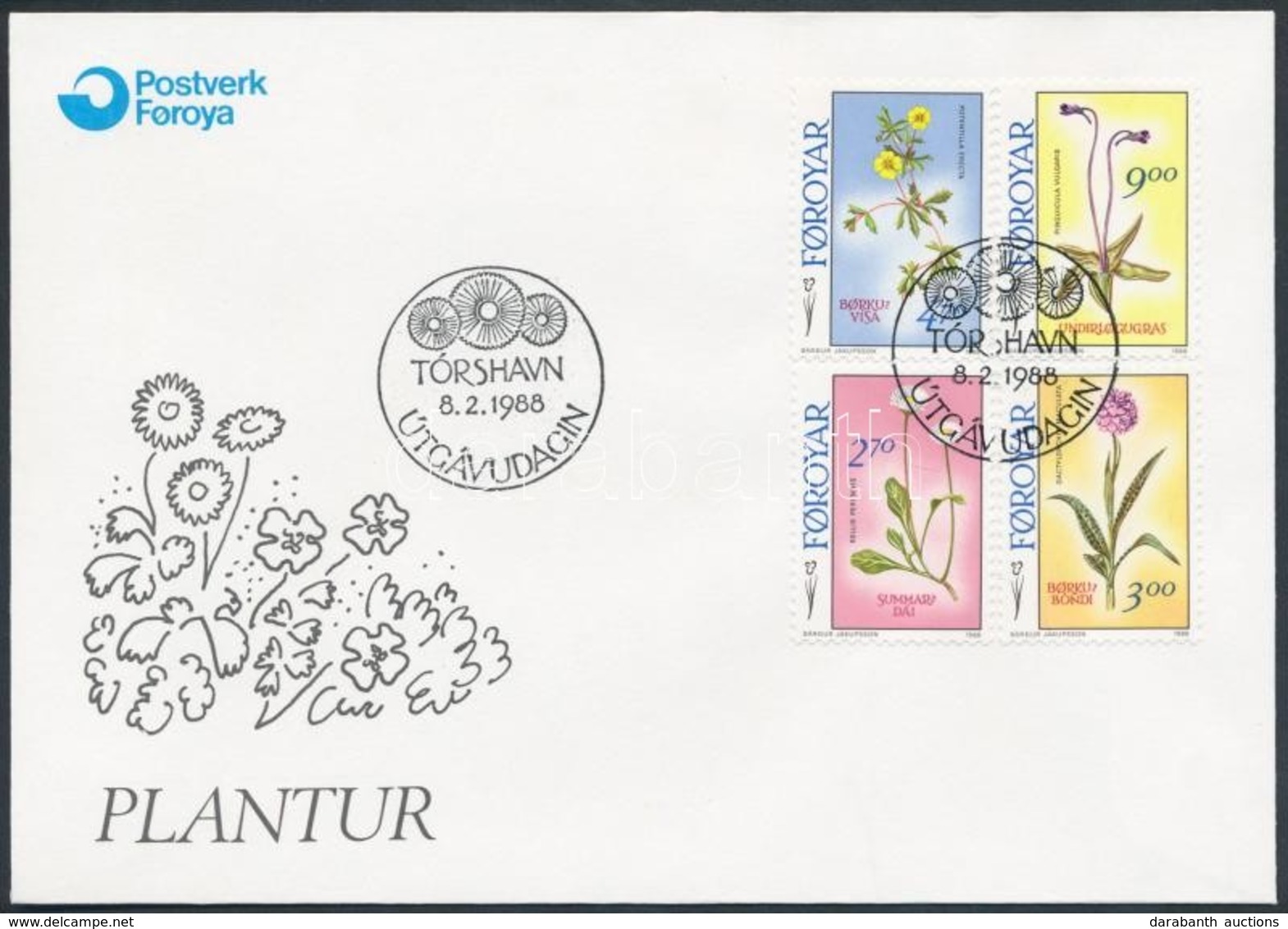 1988 Virágok Sor FDC-n Mi 162-165 - Andere & Zonder Classificatie