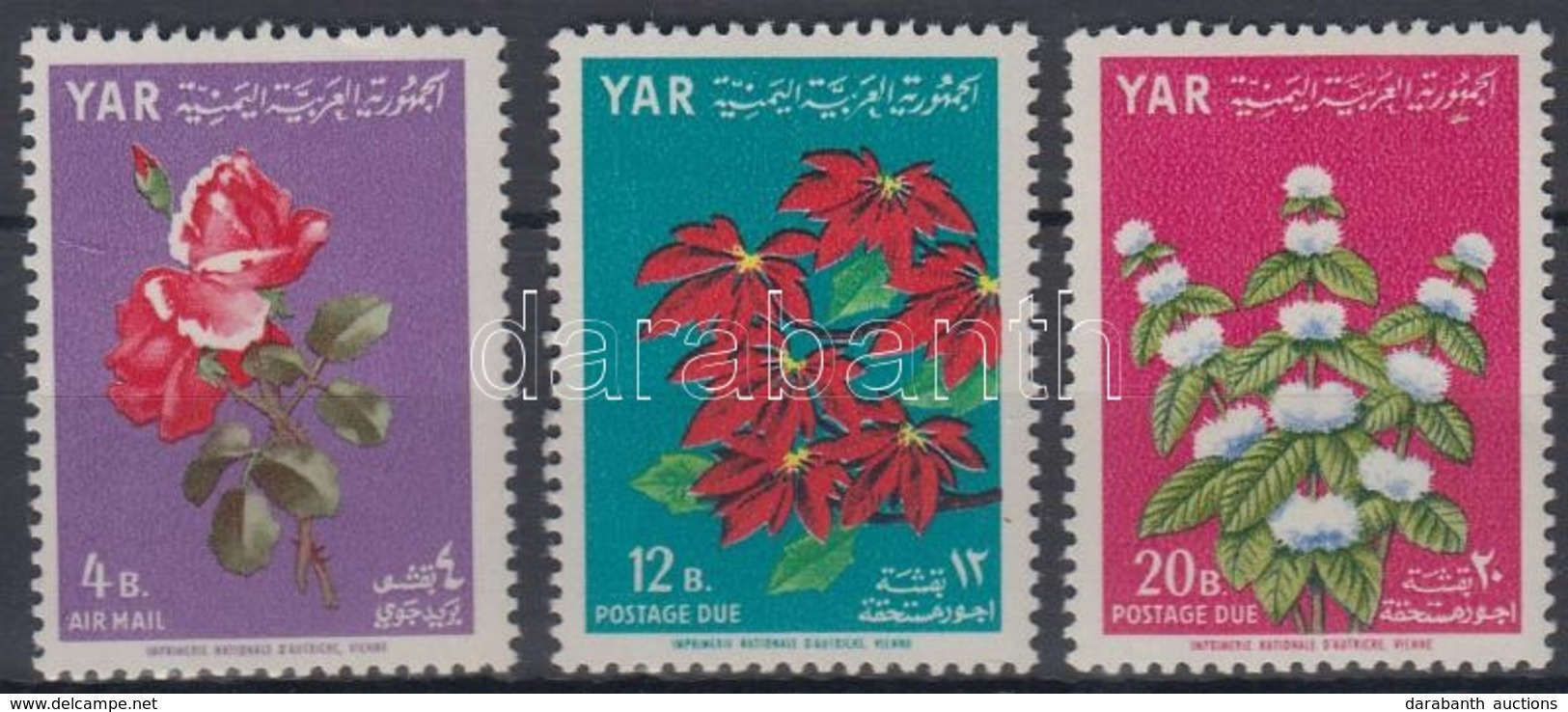 ** 1964 Virágok Légi értékek Mi 395-397 - Andere & Zonder Classificatie