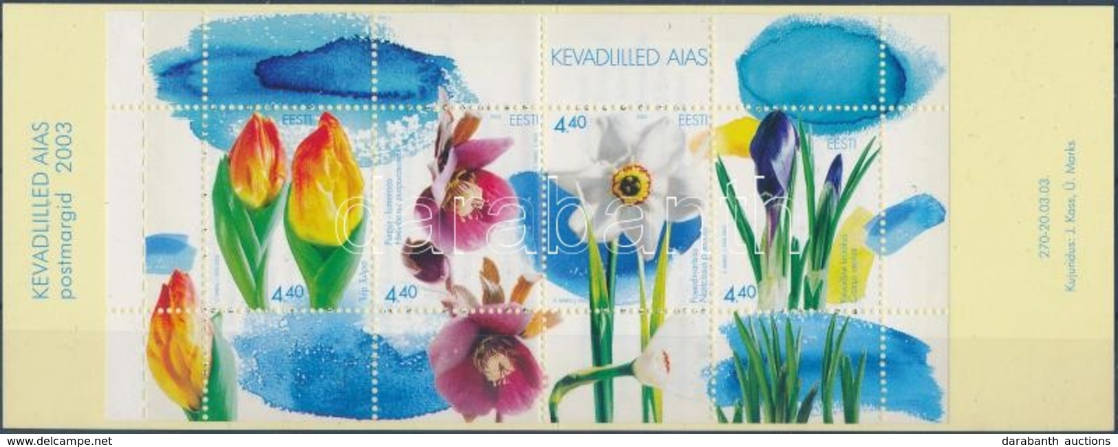 ** 2003 Tavaszi Virágok Bélyegfüzet MH 3 (Mi 457-460) - Sonstige & Ohne Zuordnung