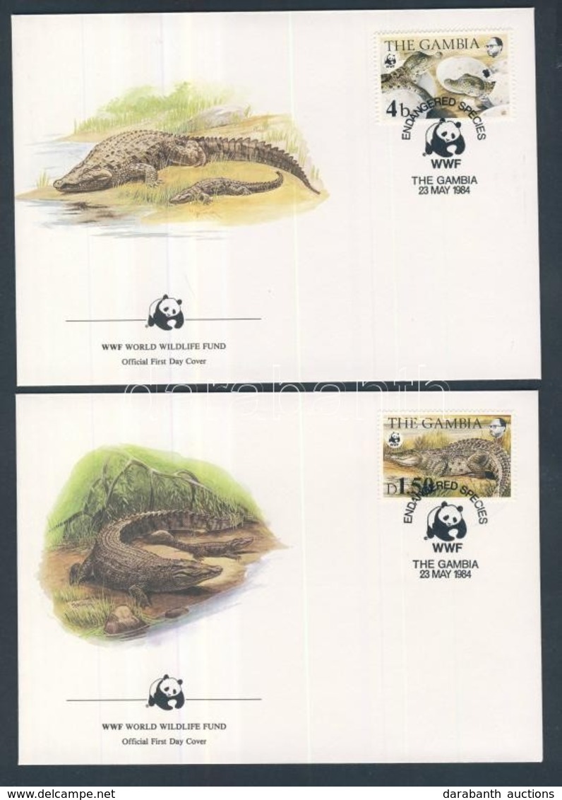 1984 WWF: Nílusi Krokodil Sor Mi 517-520 4 Db FDC-n - Andere & Zonder Classificatie