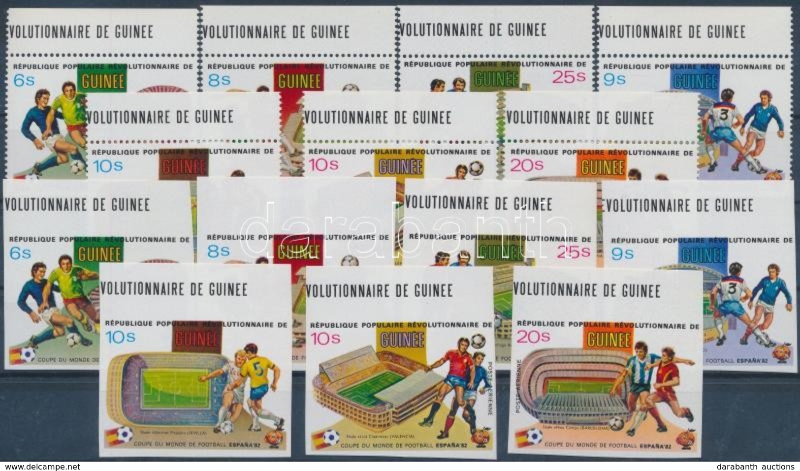 ** 1982 Labdarúgó VB ívszéli Fogatott és Vágott Sor Mi 913-919 - Andere & Zonder Classificatie