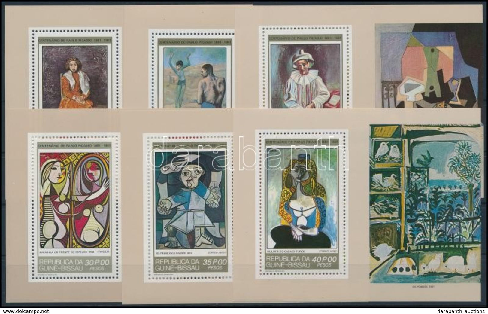 ** 1981 Picasso, Festmények Blokksor,
Picasso, Piantings Blockset
Mi 202 A-207 A - Sonstige & Ohne Zuordnung