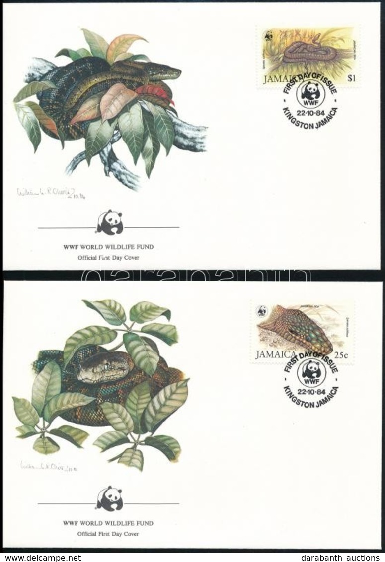 1984 WWF: Jamaikai Boa Sor Mi 591-594 4 Db FDC-n - Andere & Zonder Classificatie