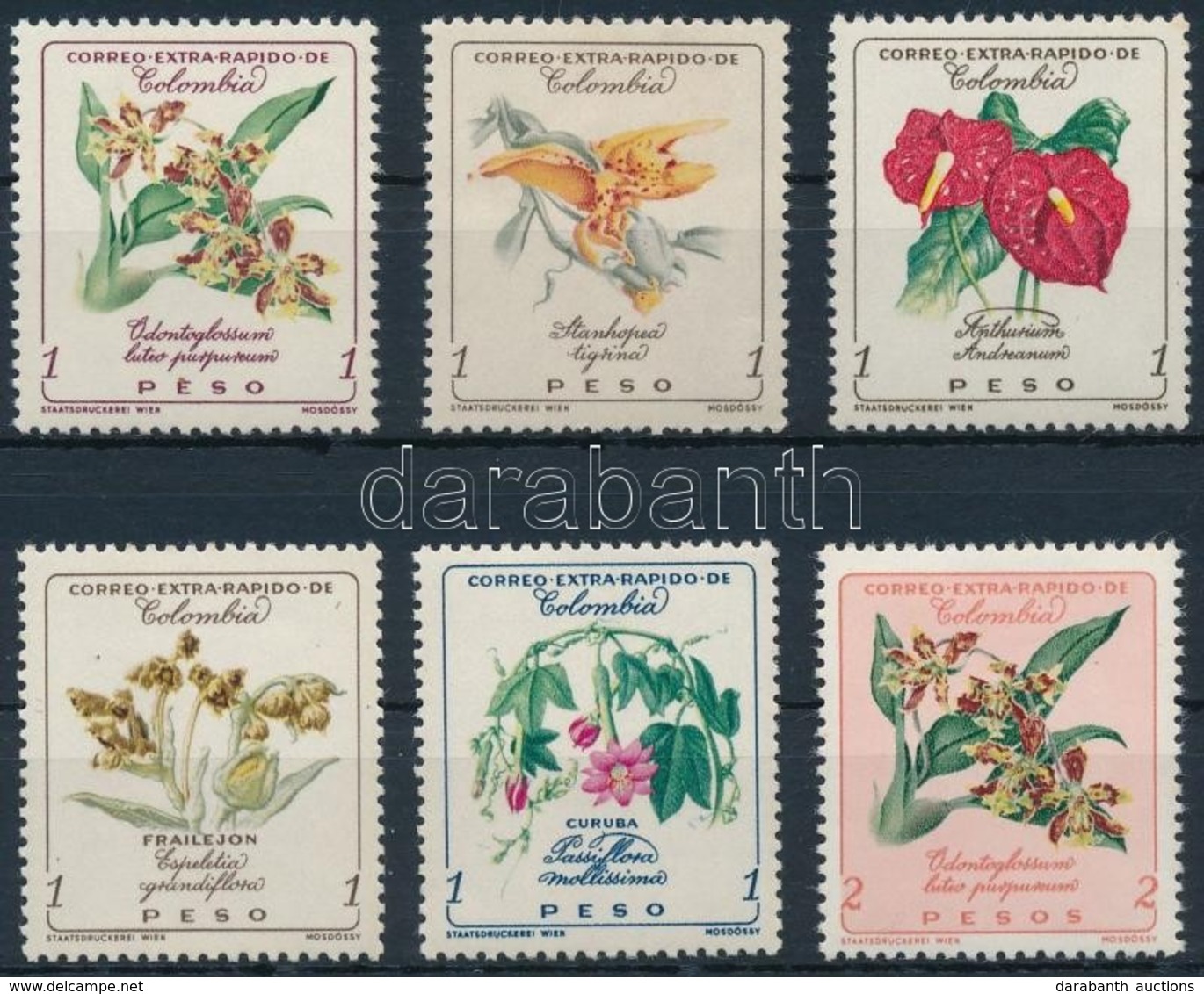 ** 1960 Virágok Záróértékek Mi 920-925 - Andere & Zonder Classificatie