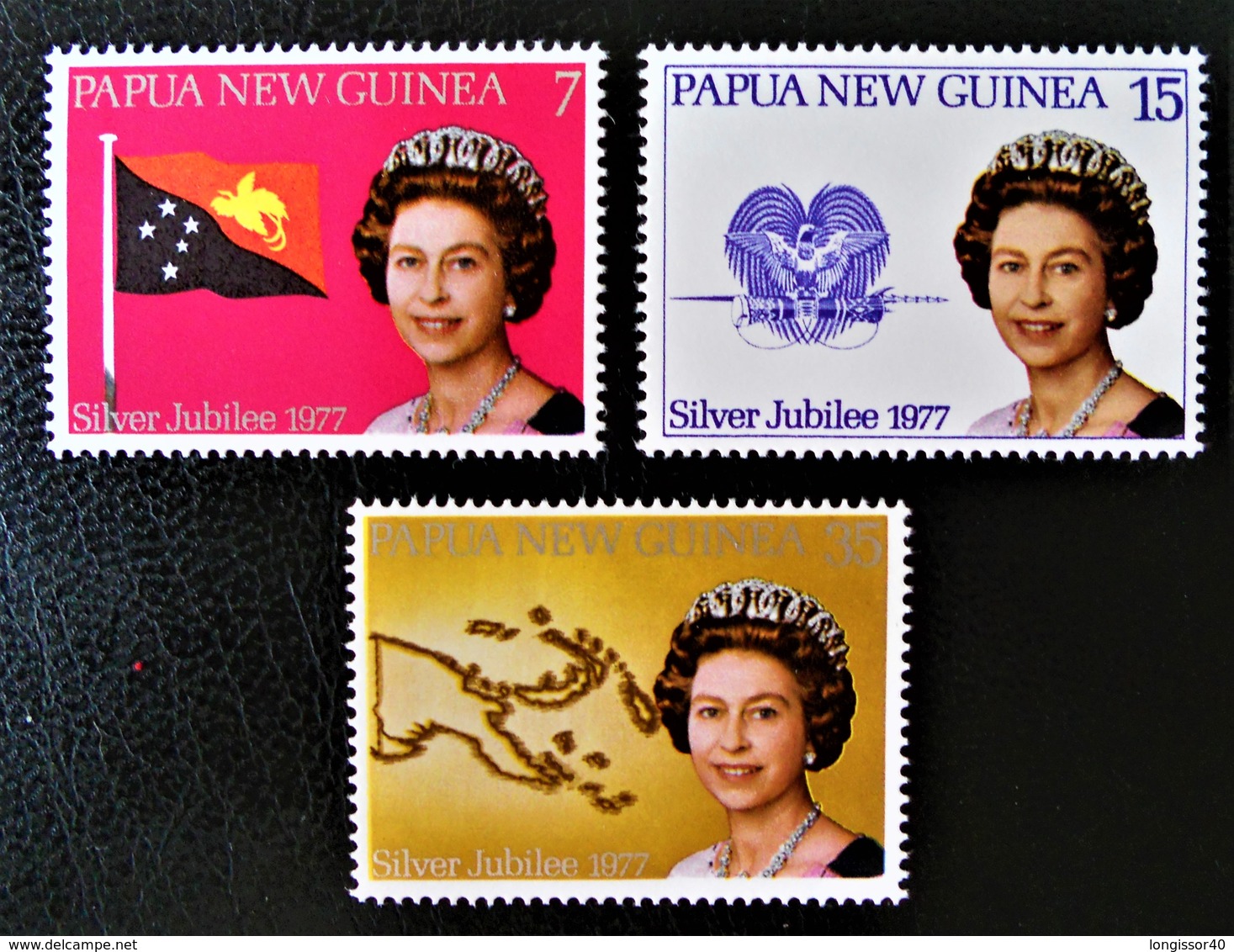 SA MAJESTE ELISABETH II 1977 - NEUFS ** - YT 320/22 - MI 321/23 - Papouasie-Nouvelle-Guinée