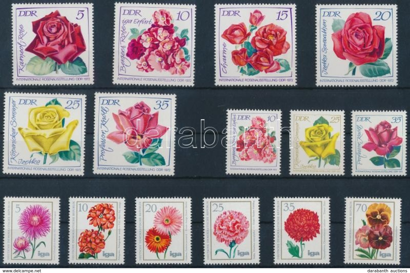 ** 1972-1975 3 Db Virágok Sor Mi 1763-1768, 1778-1780, 2070-2075 - Andere & Zonder Classificatie