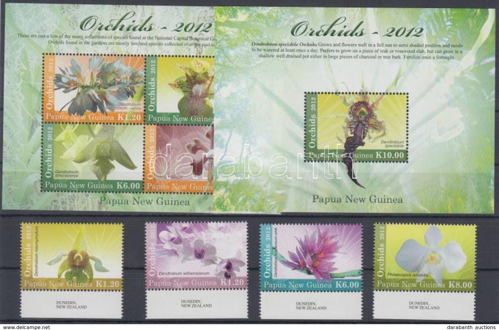 ** 2012 Orchideák Sor Mi 1815-1818 + Kisív Mi 1819-1822 + Blokk Mi 154 - Sonstige & Ohne Zuordnung