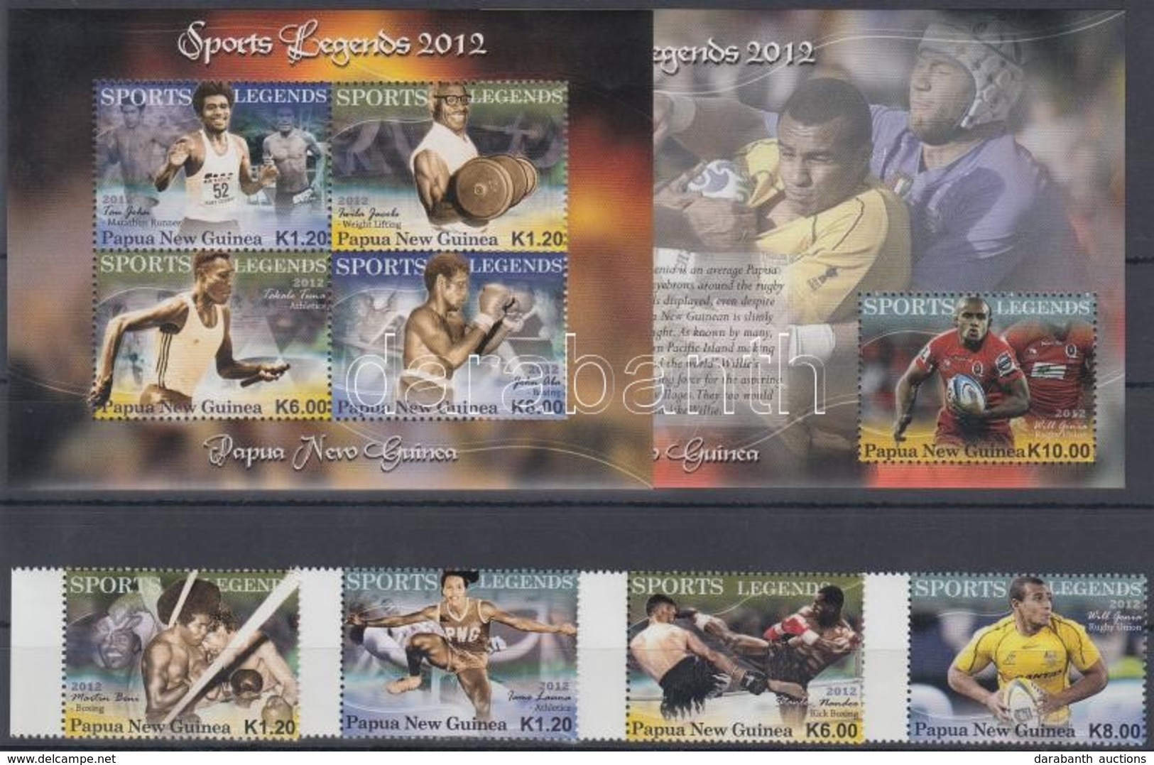 ** 2012 Sportlegendák Sor Mi 1806-1809 + Kisív Mi 1810-1813 + Blokk Mi 153 - Sonstige & Ohne Zuordnung