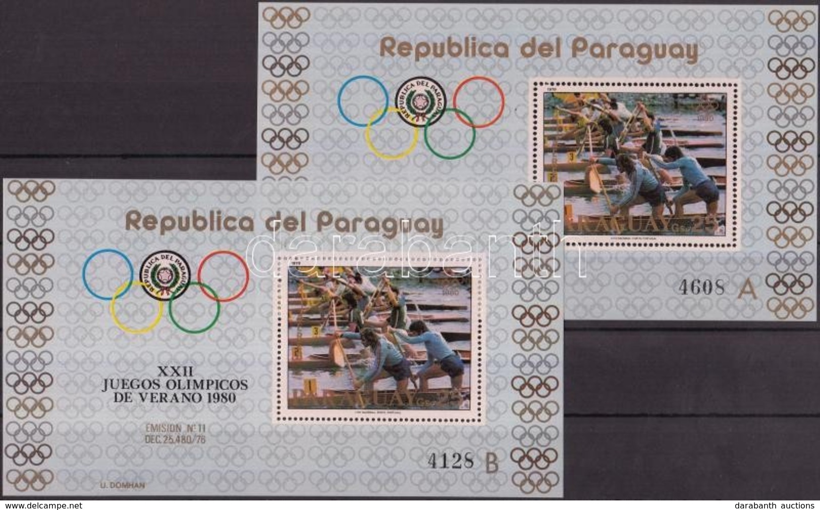 ** 1979 Nyári Olimpia, Moszkva A - B Blokk Mi 346 - Andere & Zonder Classificatie