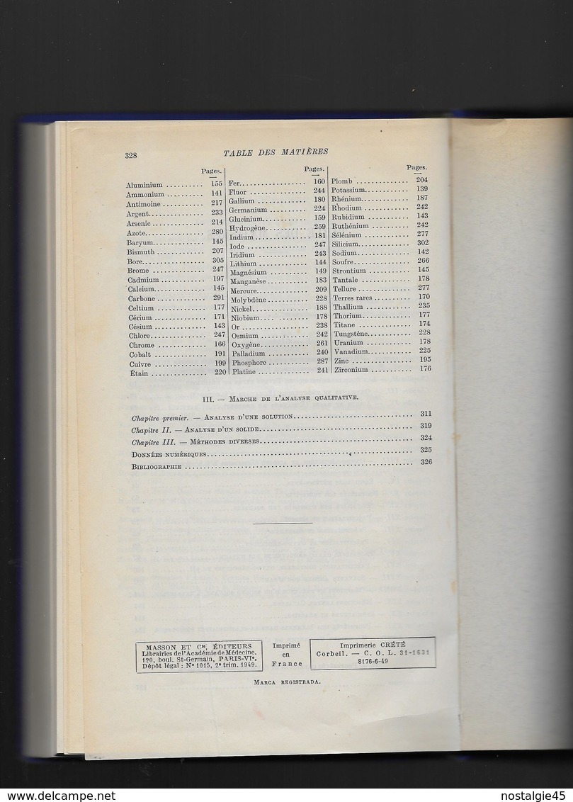 G.CHARLOT-Théorie Et Méthode Nouvelles D'Analyse Qualitative  III édition  1949 Masson &Cie Editeurs - Autres & Non Classés