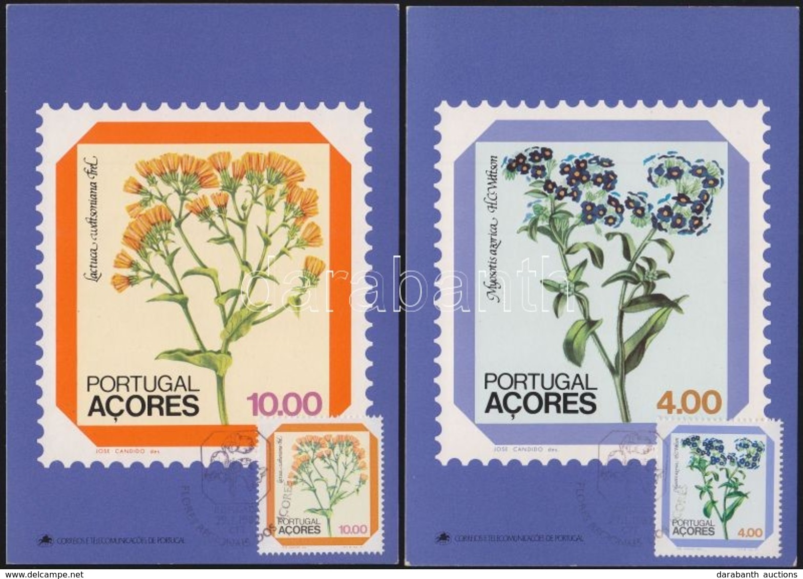 1982 Virágok 4 CM-n Mi 349-352 - Andere & Zonder Classificatie