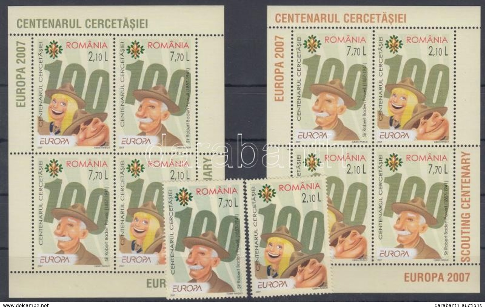 ** 2007 Európa: Cserkész Sor Mi 6190-6191 + Blokkpár Mi 396 I-II - Andere & Zonder Classificatie