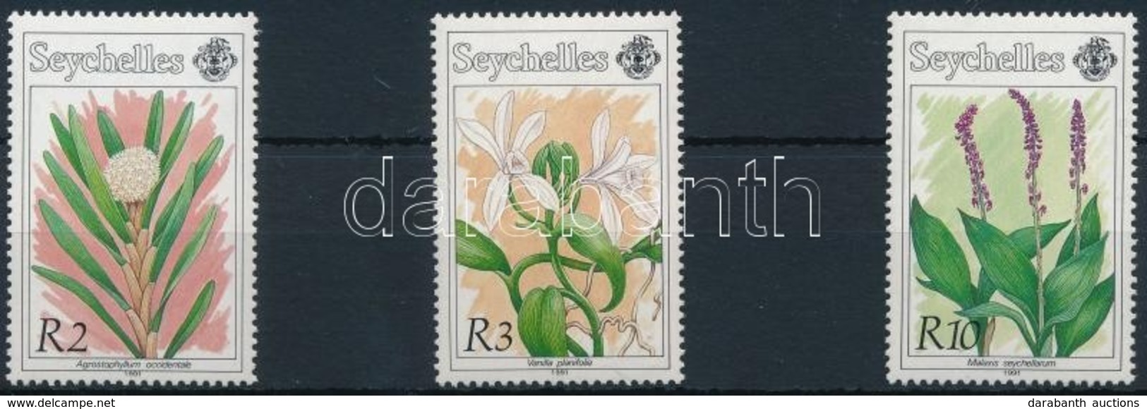 ** 1991 Orchidea Sor 3 értéke Mi 742-744 - Altri & Non Classificati