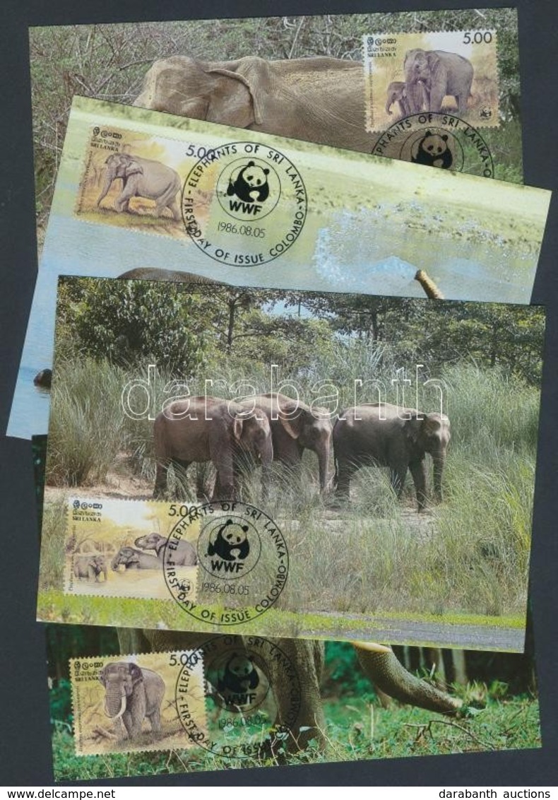1986 WWF: Elefánt Négyescsík 4 Db CM-en Mi 753-756 - Andere & Zonder Classificatie