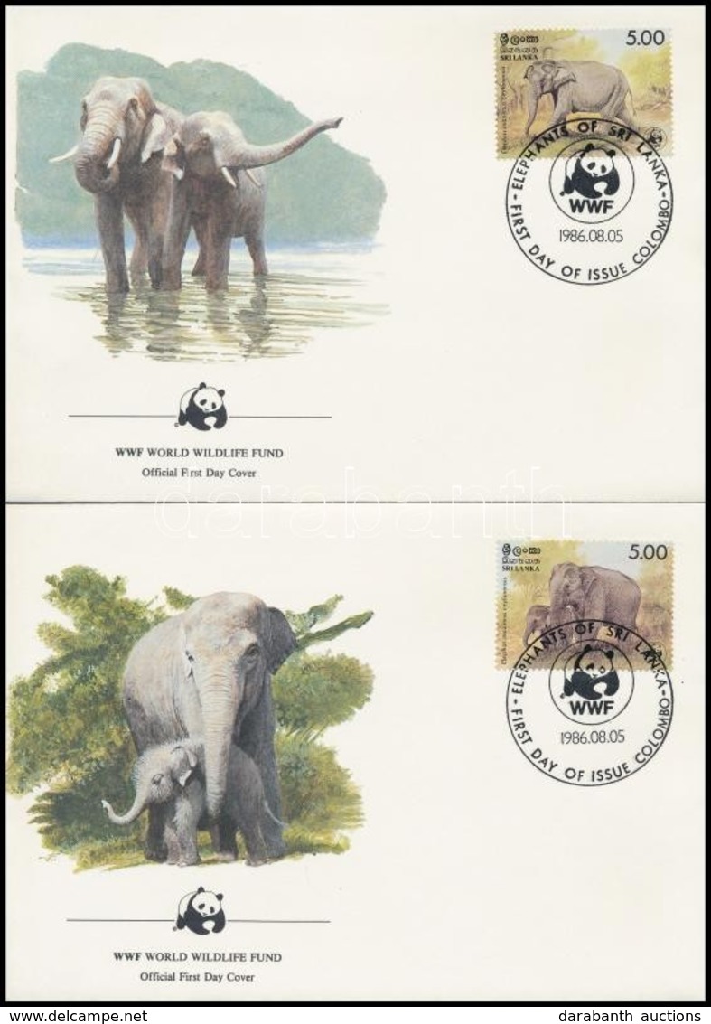 1986 WWF: Elefántok Sor 4 Db FDC-n Mi 753-756 - Andere & Zonder Classificatie