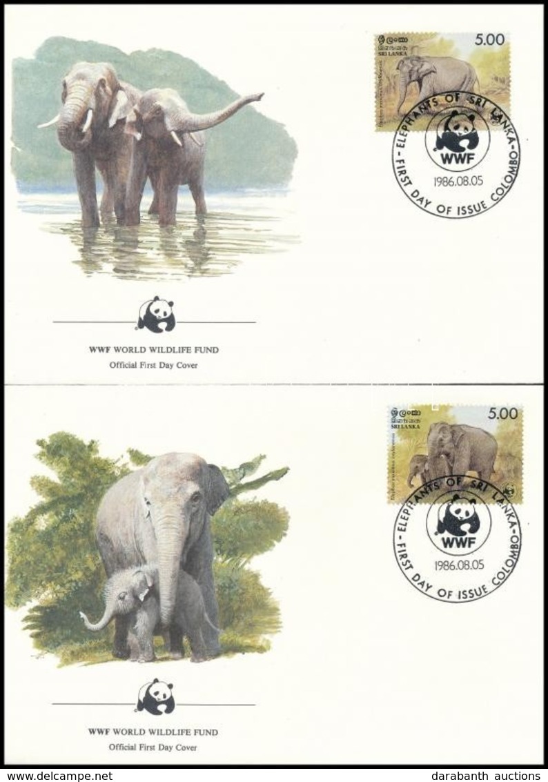 1986 WWF: Elefántok Sor 4 Db FDC-n Mi 753-756 - Andere & Zonder Classificatie