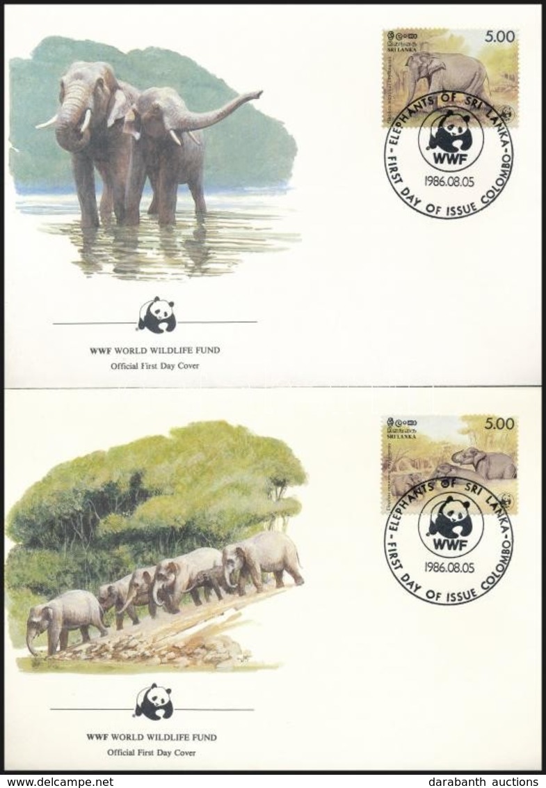 1986 WWF: Elefántok Sor 4 Db FDC-n Mi 753-756 - Andere & Zonder Classificatie