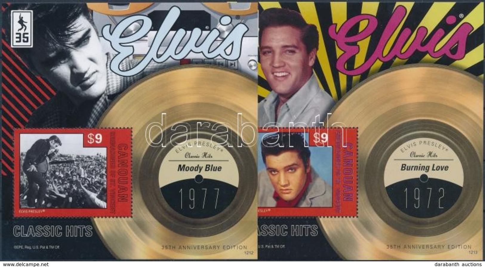 ** 2012 Elvis Presley Blokksor Mi 31-35 - Andere & Zonder Classificatie