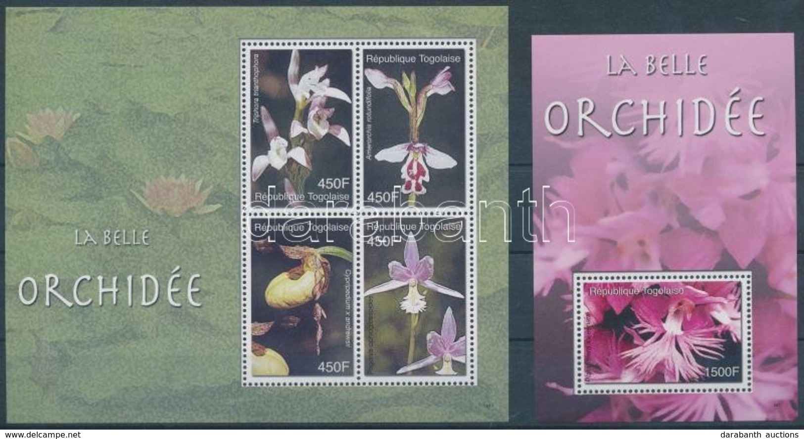 ** 2006 Orchideák Kisív Mi 3346-3349 + Blokk Mi 484 - Andere & Zonder Classificatie