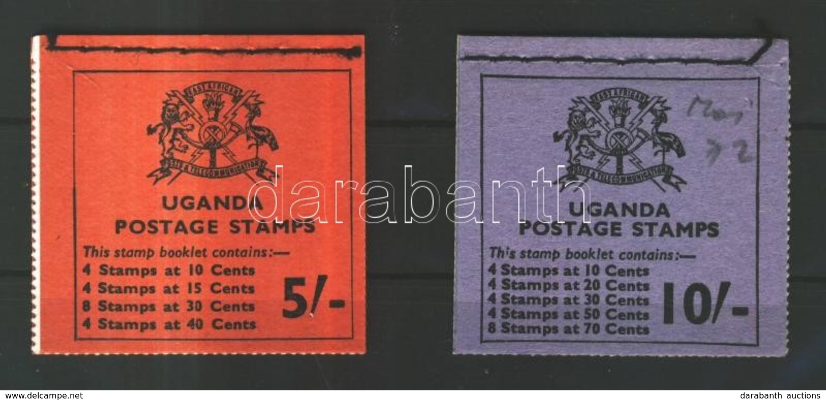 ** 1969 Virágok 5Sh és 10Sh Bélyegfüzetek / Flowers 2 Stamp Booklets - Andere & Zonder Classificatie