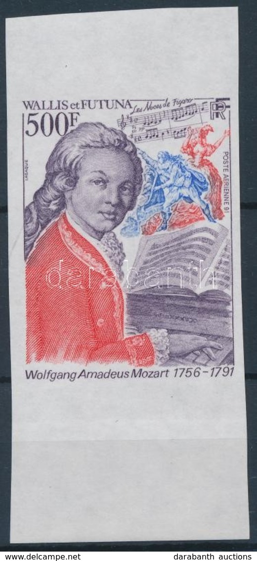 ** 1991 Wolfgang Amadeus Mozart ívszéli Vágott Bélyeg Mi 603 - Andere & Zonder Classificatie