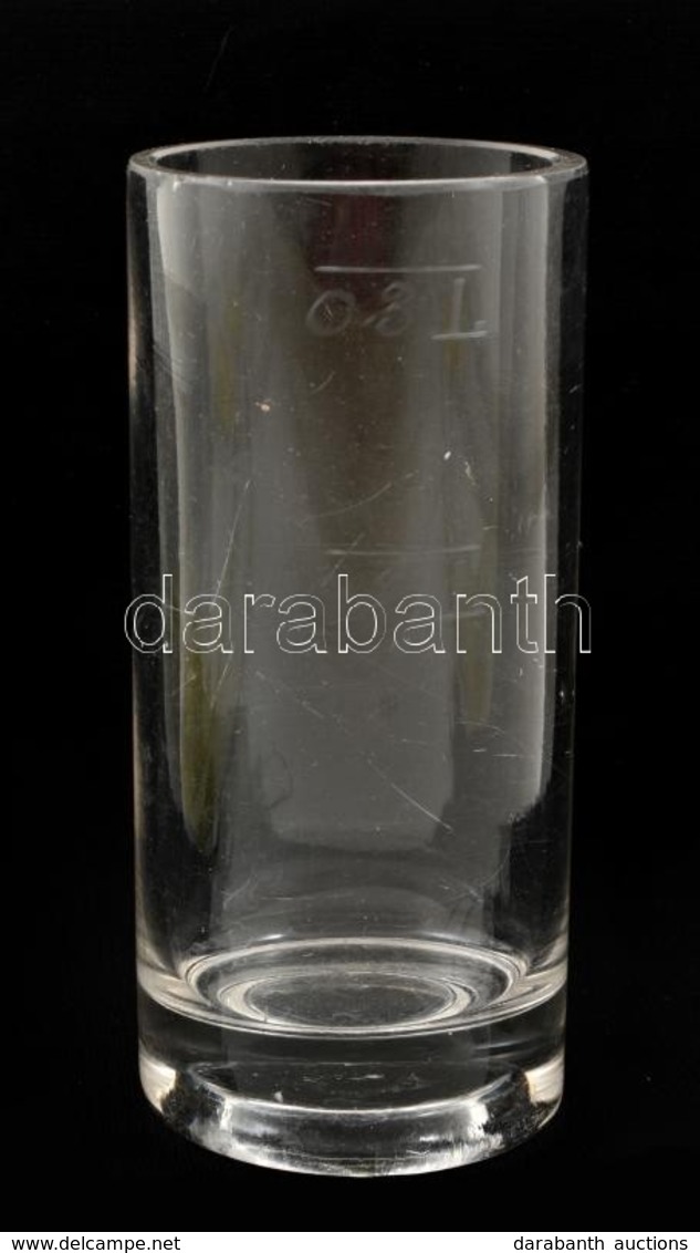 Régi 3 Dl-es Vizespohár, Nagyon Apró Csorbákkal, M:14,5 Cm - Glas & Kristal