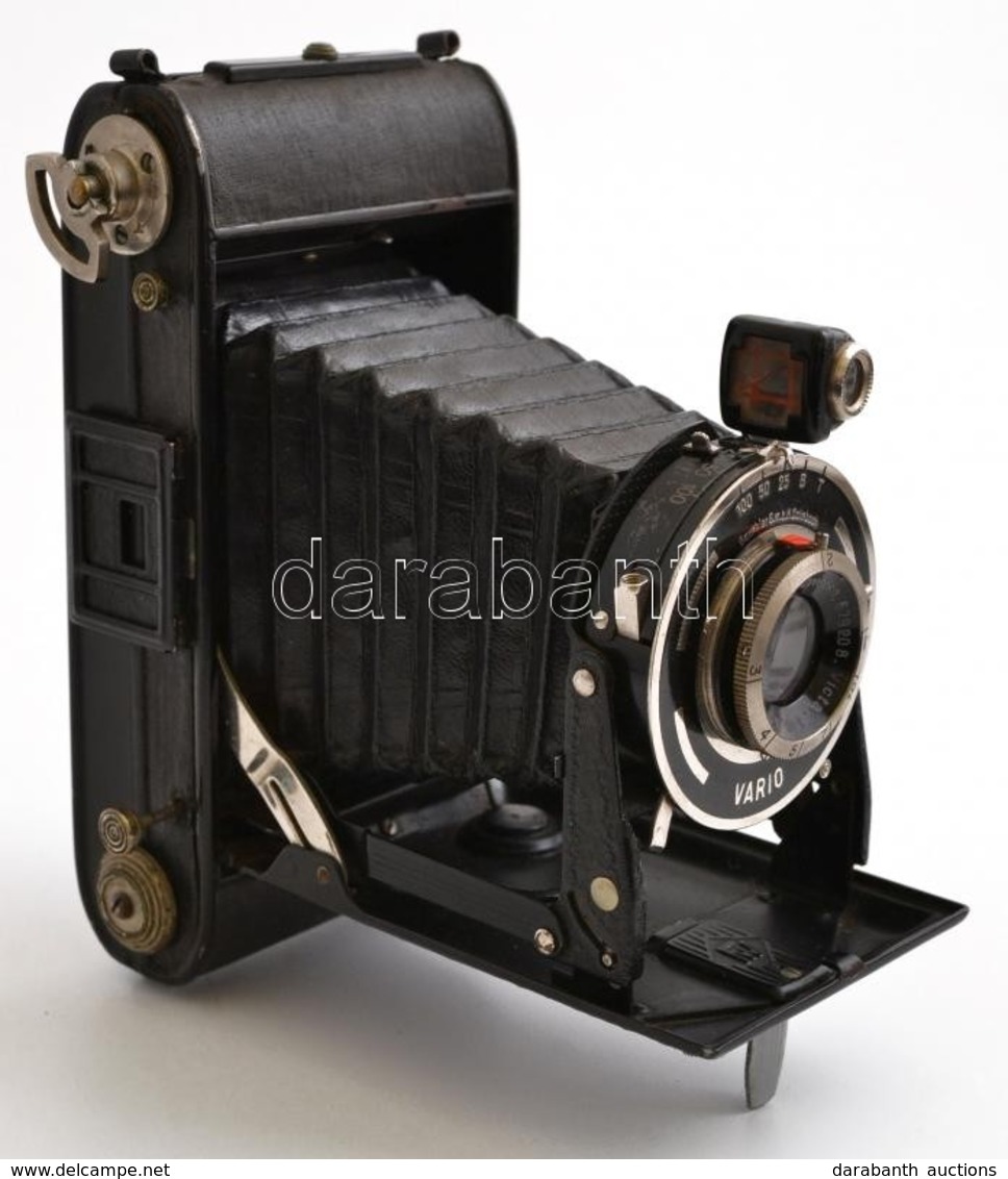 Cca 1930-1950 Franka Kamerawerk 6×9-es Fényképezőgép Ludwig-Dresden Victar 1:6,3 F=10,5 Cm Objektívvel, Bőr Tokban, Jó á - Fotoapparate