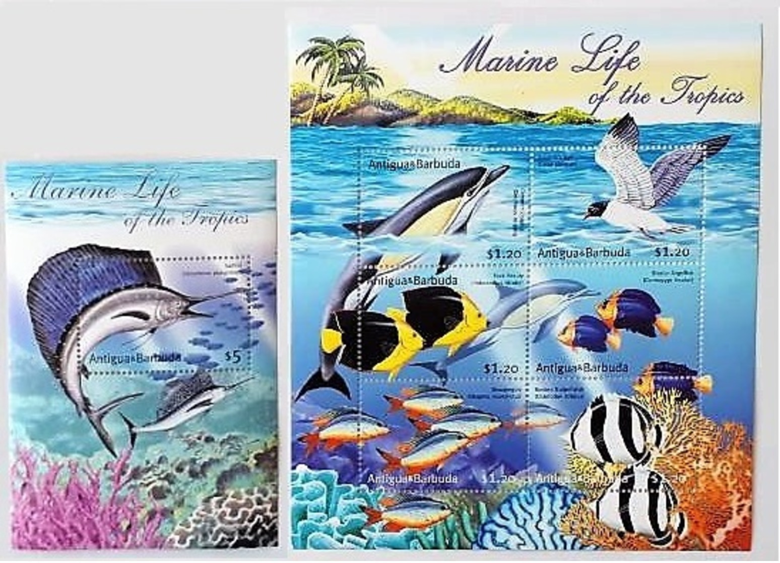 Antigua Barbuda 2001** MARINE LIFE, MNH [19;32] - Meereswelt