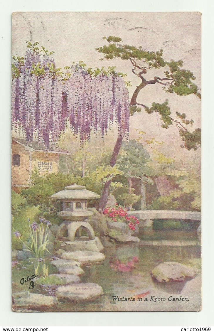 WISTARIA IN A KYOTO GARDEN - TUCK'S POST CARD VIAGGIATA FP - Kyoto