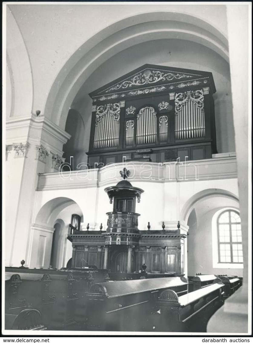 Balla Demeter (1931-2017): Templombelső, Pecséttel Jelzett Fotó, 24×18 Cm - Andere & Zonder Classificatie