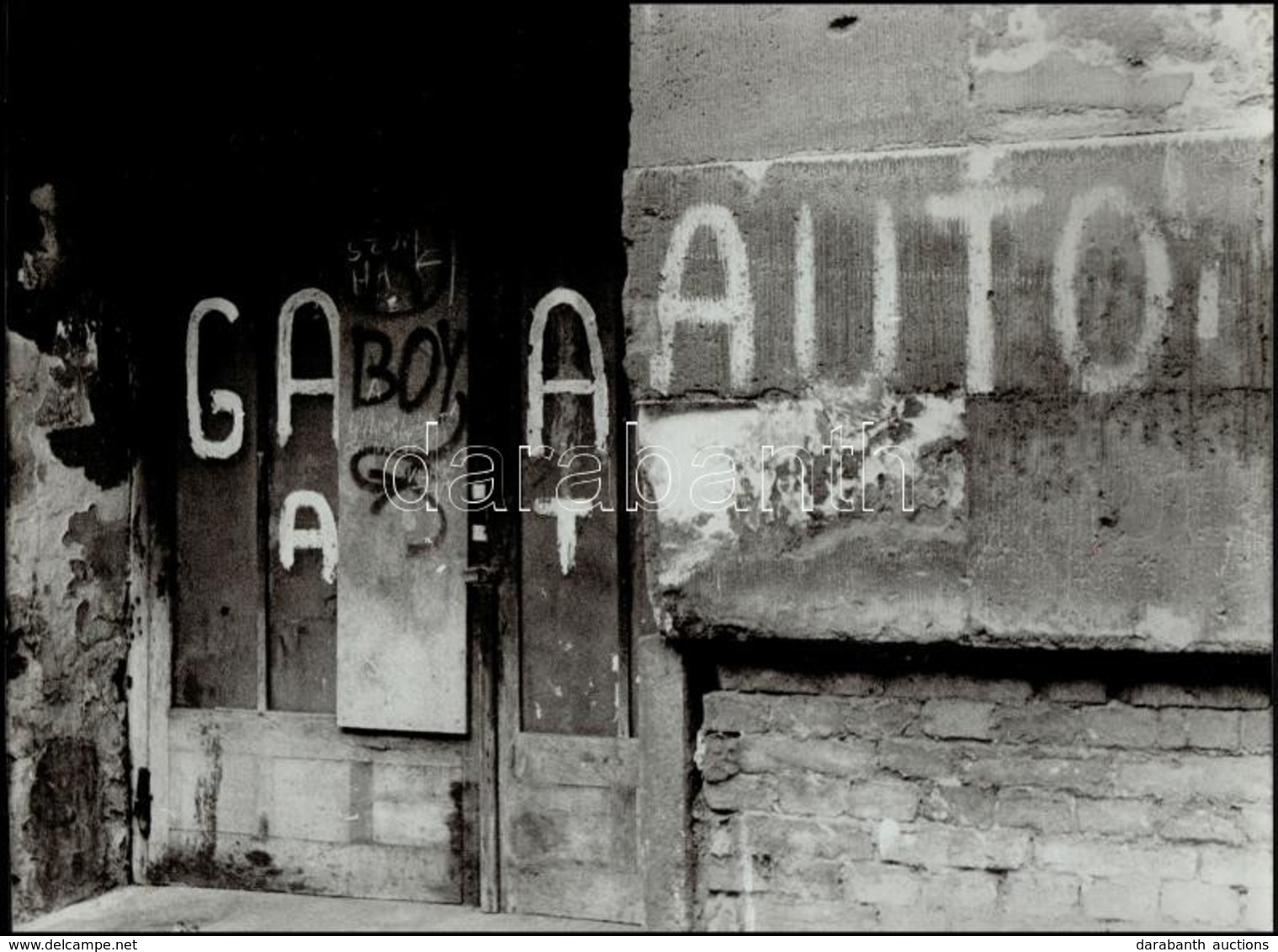 Cca 1983 Negyedi Sándor: Graffiti, Feliratozott, Vintage Fotóművészeti Alkotás, A Magyar Fotográfia Avantgarde Korszakáb - Altri & Non Classificati
