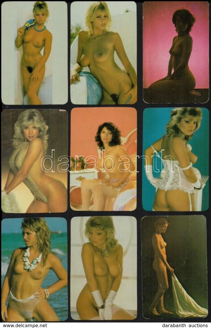 1982-1989 Erotikus Kártyanaptárak, 9 Db - Reclame