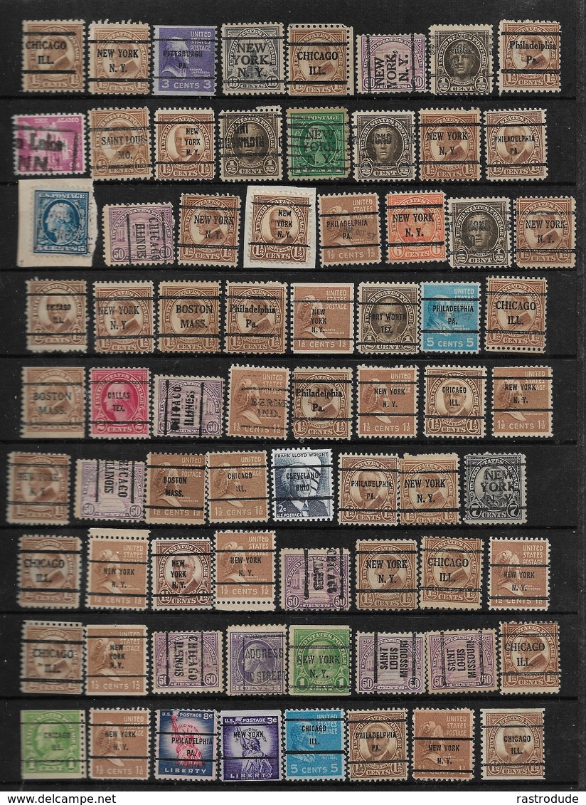 U.S Collection of 477 Precancels - Vorausentwertung