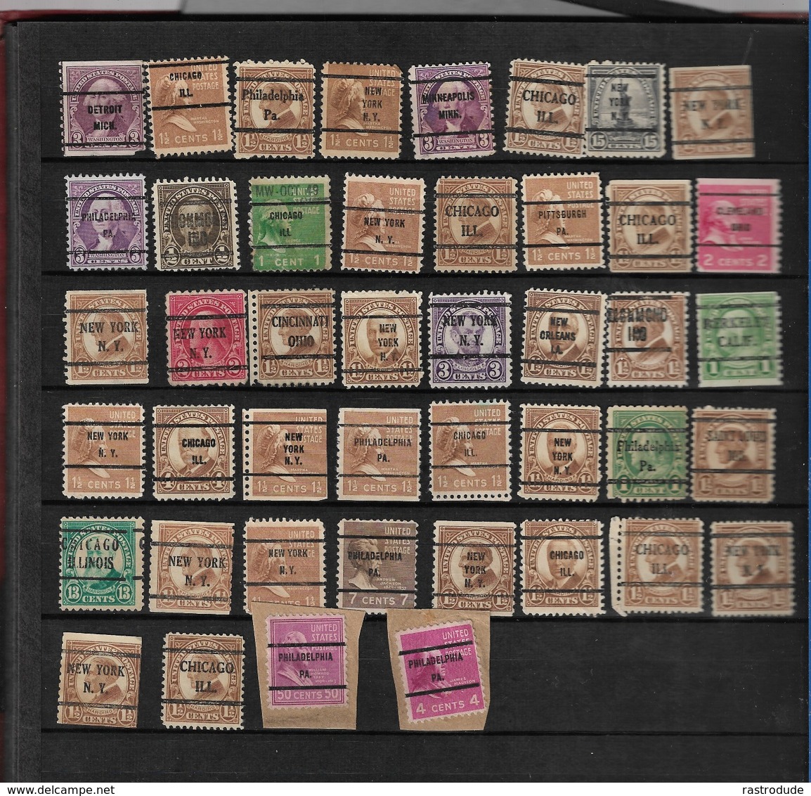 U.S Collection of 477 Precancels - Vorausentwertung