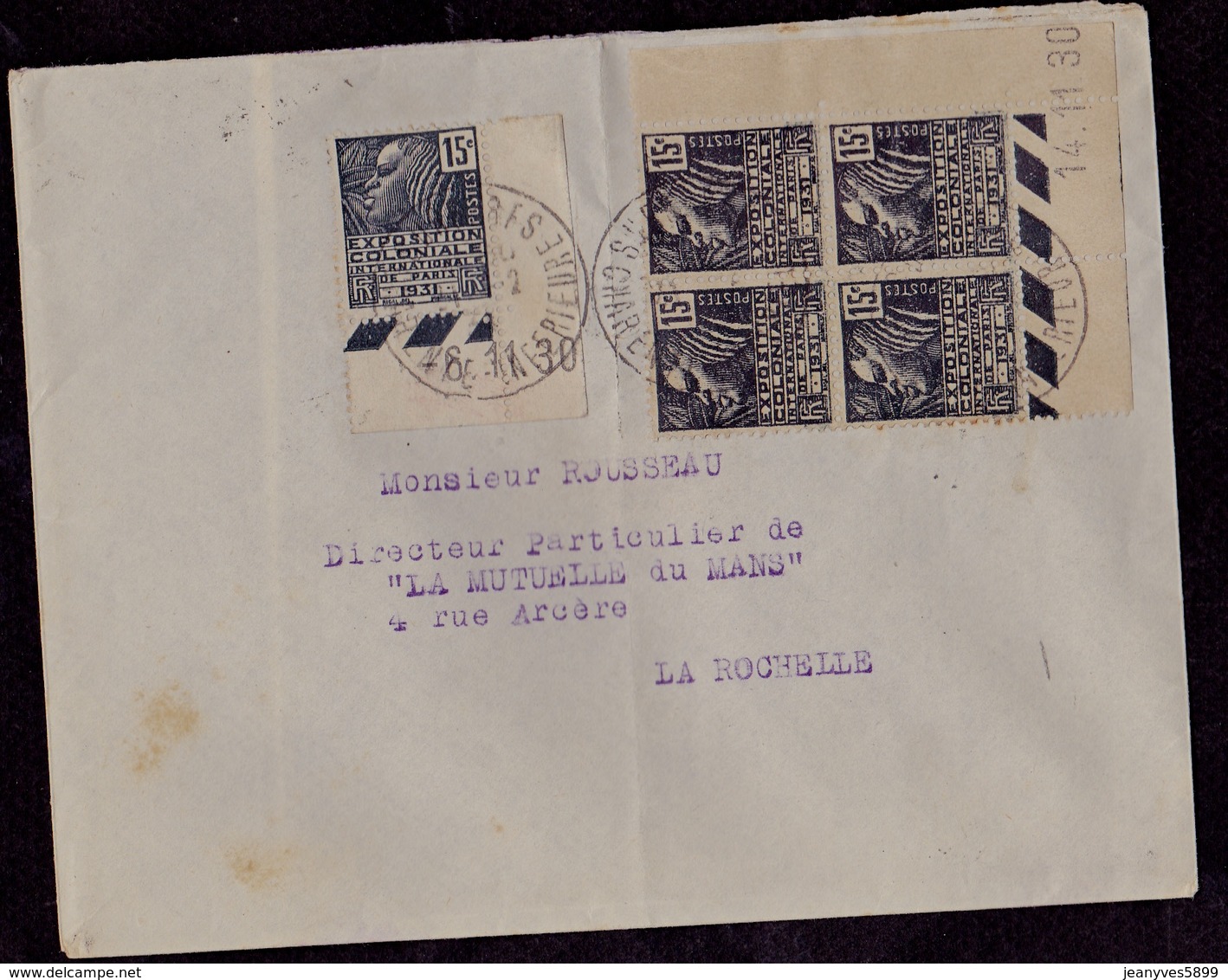 Lettre De SURGERES Avec N° 270 Coin Daté Pour La Rochelle - 1930-1939
