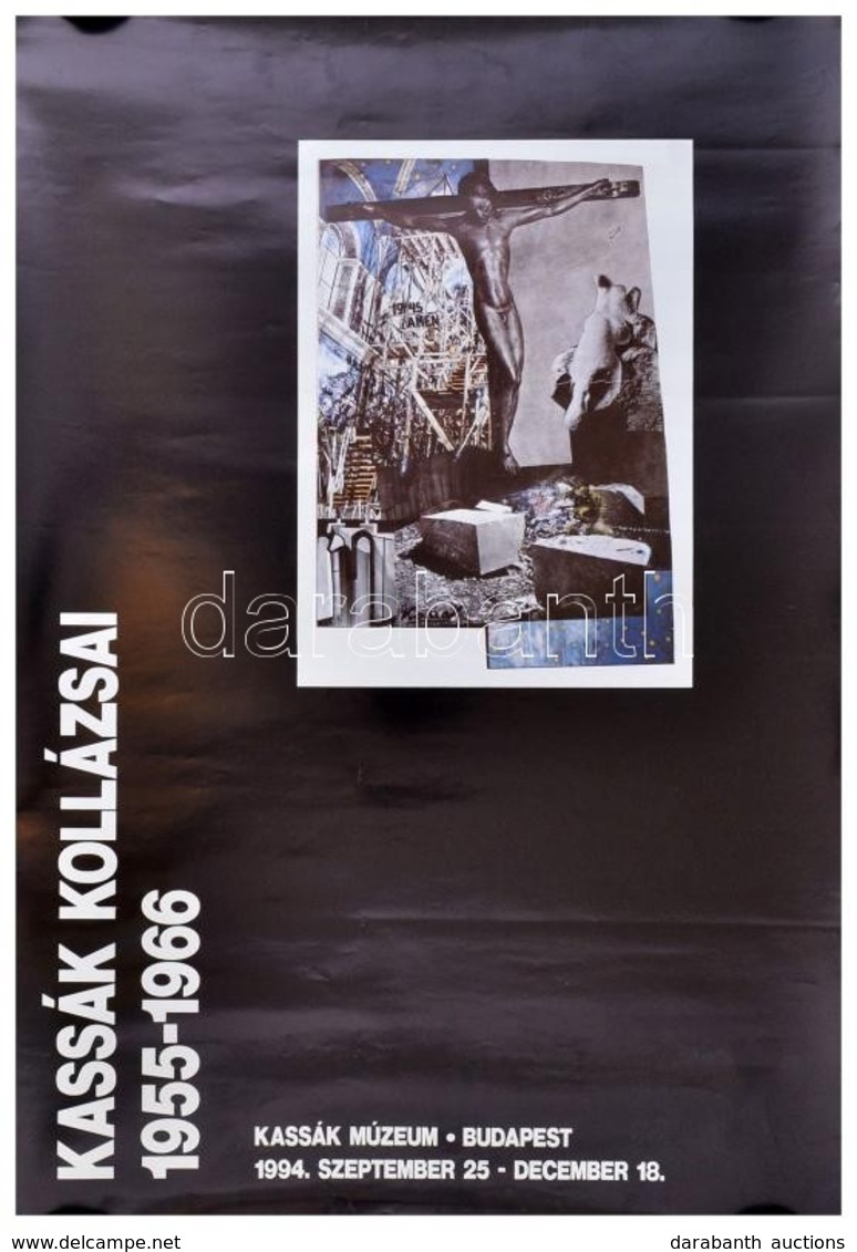 1994 Kassák Kollázsai, Kiállítási Plakát, 67×45 Cm - Andere & Zonder Classificatie