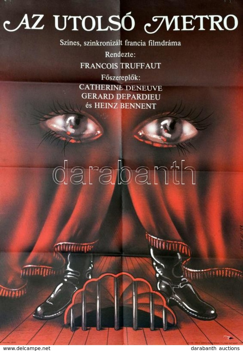 1983 Az Utolsó Metró Rendezte: Francois Truffaut Ofszet Film Plakát, Hajtogatva, Jó állapotban 58x82 Cm - Altri & Non Classificati