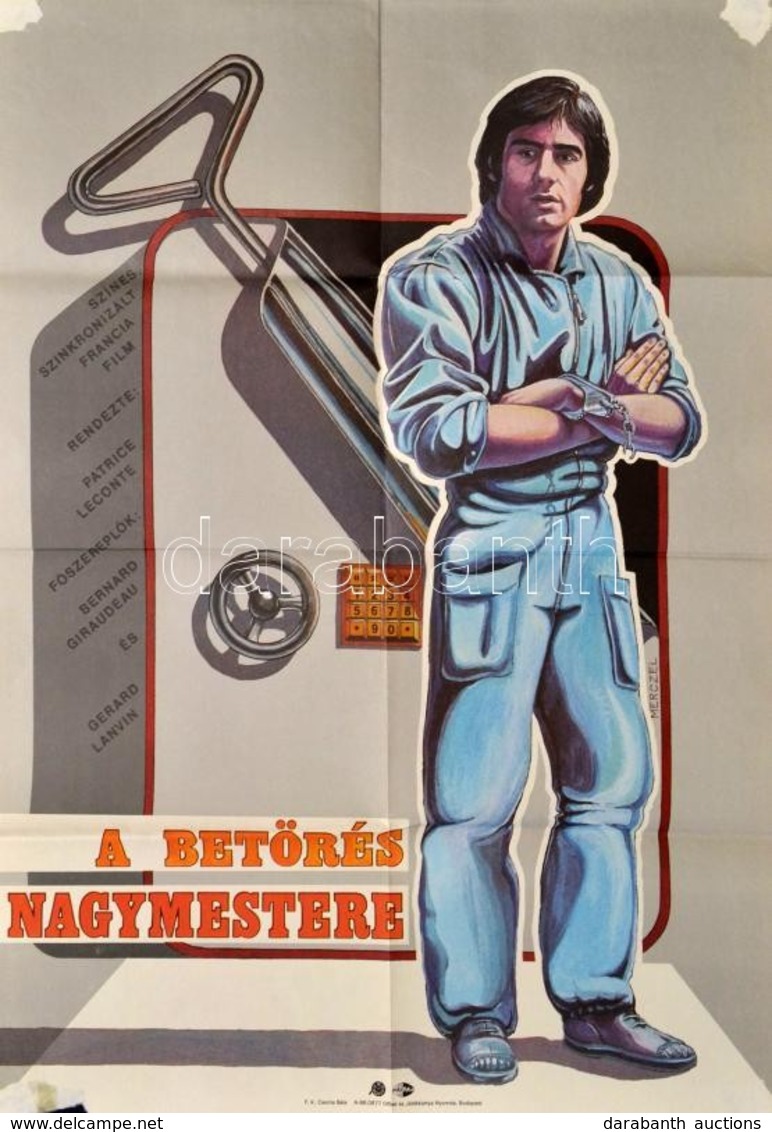 1986 Merczel Péter: A Betörés Nagymestere. Ofszet Film Plakát, Hajtogatva, Kis Sérüléssel 56x80  Cm - Andere & Zonder Classificatie